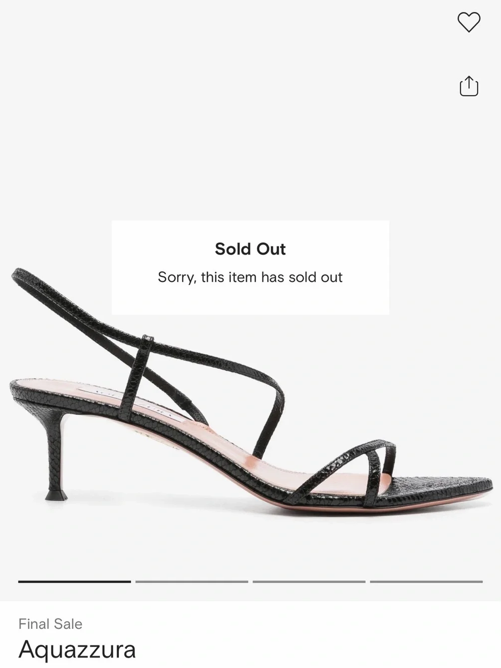 Aquazzura Black Textured Slingback Pointed Heels